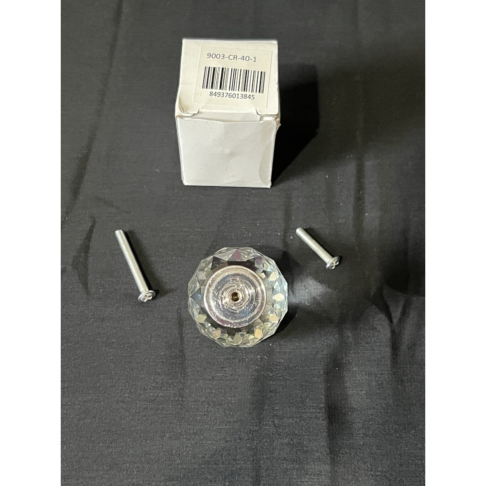 GlideRite 1-5/8"‎ Round K9 Crystal Cabinet Hardware Knob Clear - 9003-CR-40-1 - Picture 6 of 10
